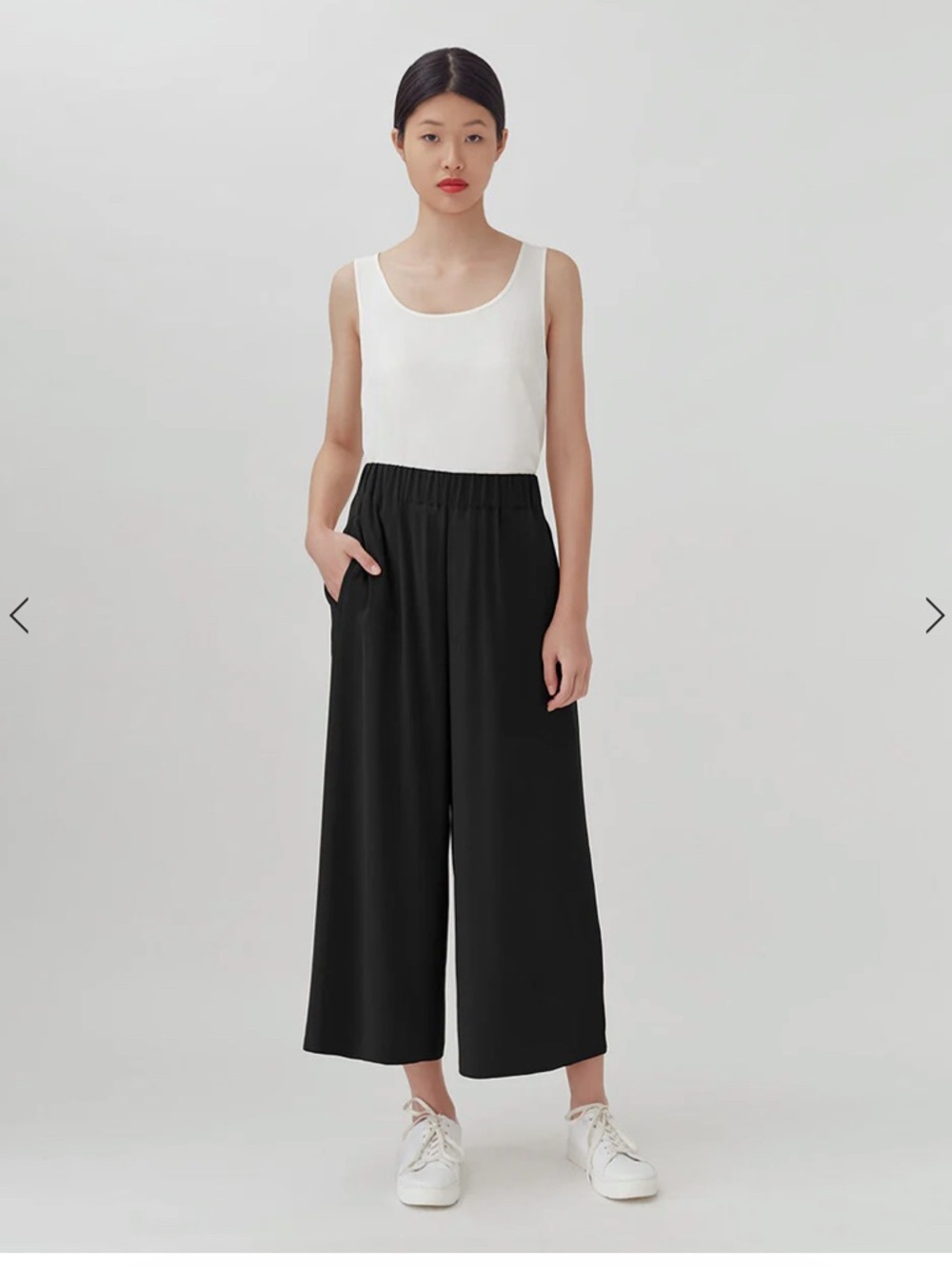 Cuyana washable silk culottes